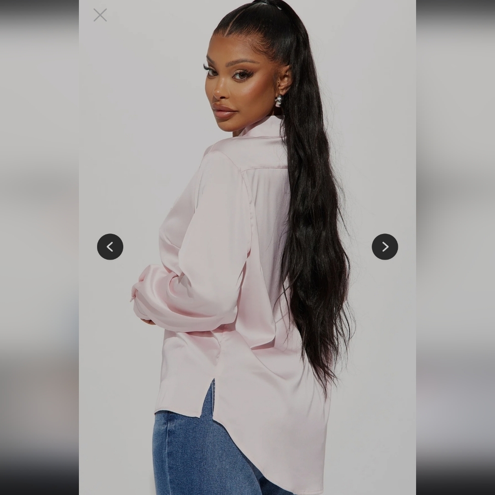 Fashion Nova Smooth Talking Button Down Top - Picture 3 of 3